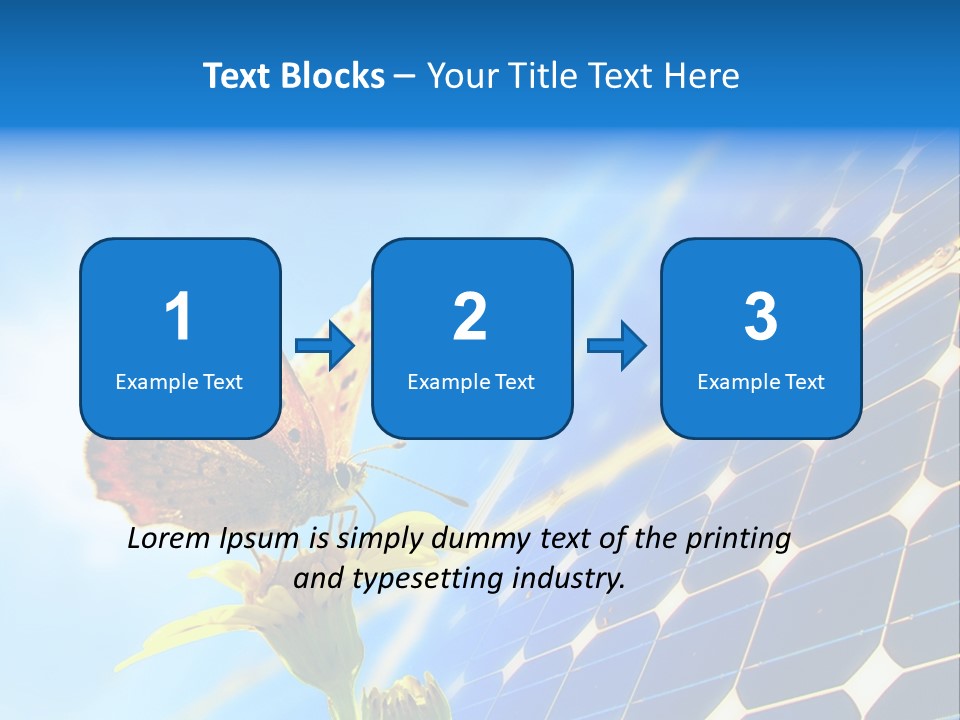 Butterfly Alternativ Blue PowerPoint Template