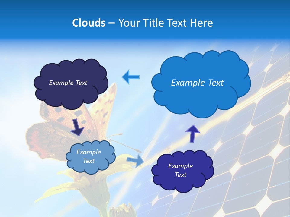 Butterfly Alternativ Blue PowerPoint Template
