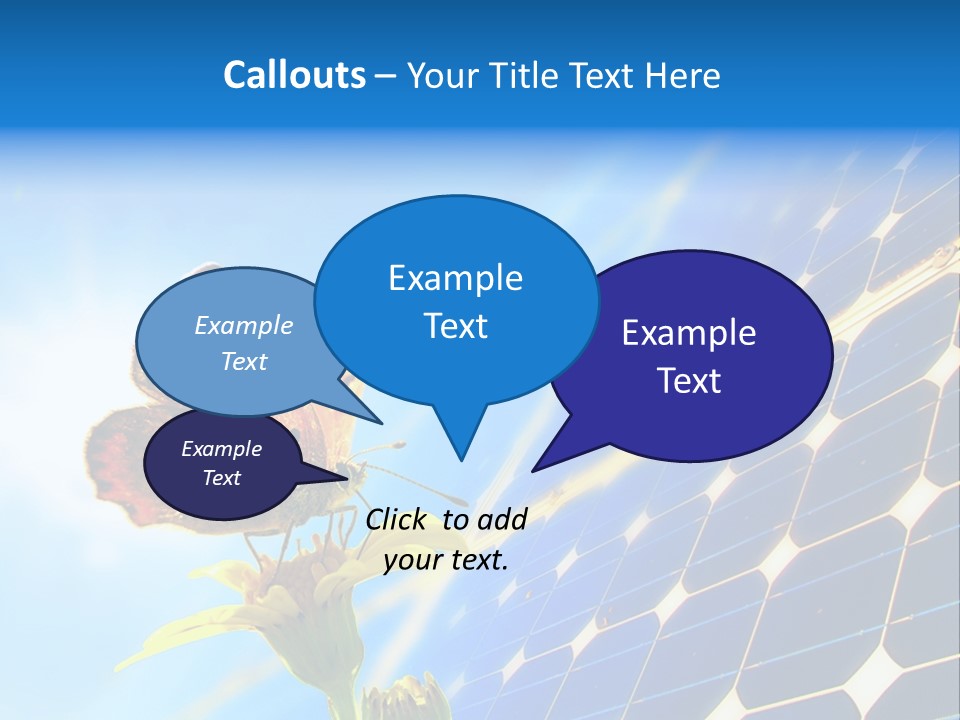 Butterfly Alternativ Blue PowerPoint Template