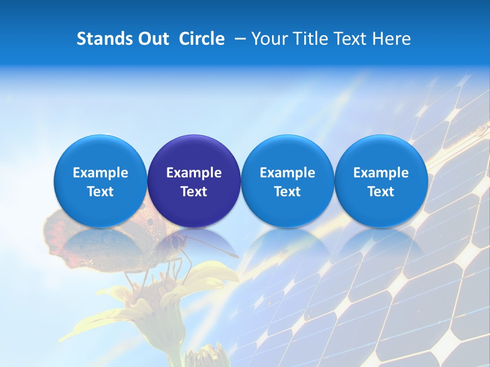 Butterfly Alternativ Blue PowerPoint Template