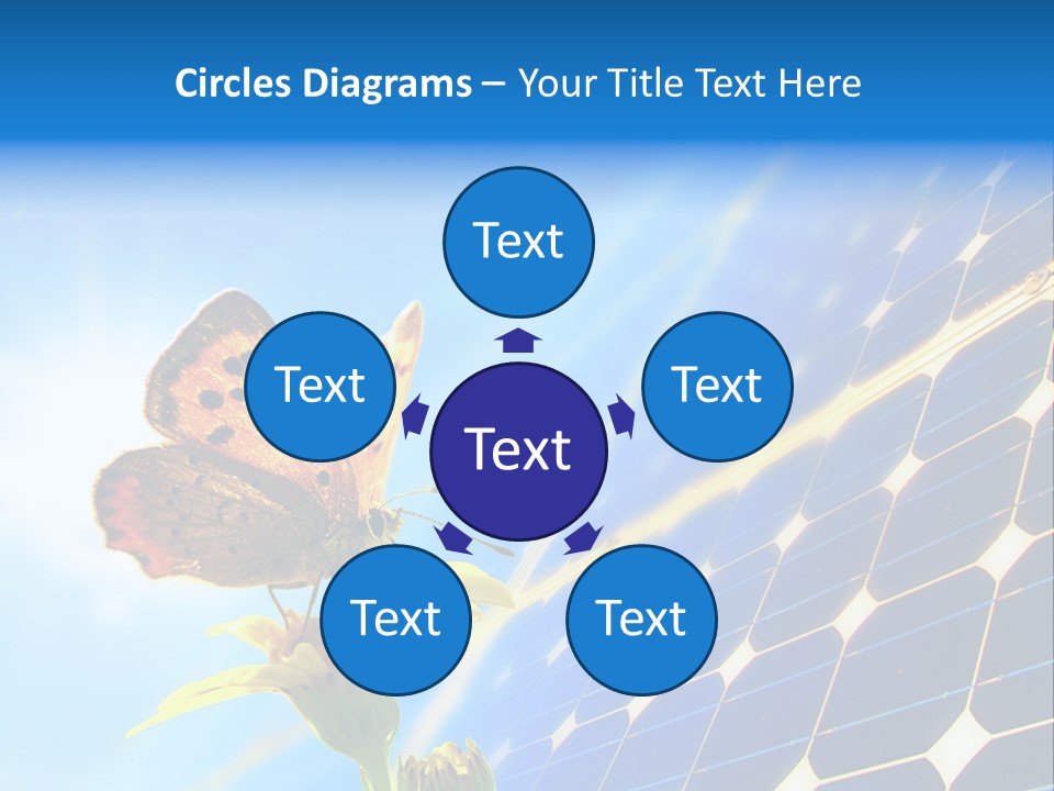 Butterfly Alternativ Blue PowerPoint Template