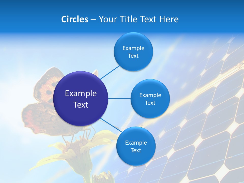 Butterfly Alternativ Blue PowerPoint Template