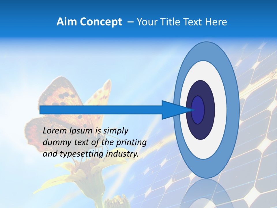 Butterfly Alternativ Blue PowerPoint Template