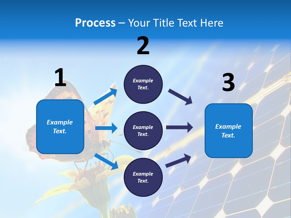 Butterfly Alternativ Blue PowerPoint Template