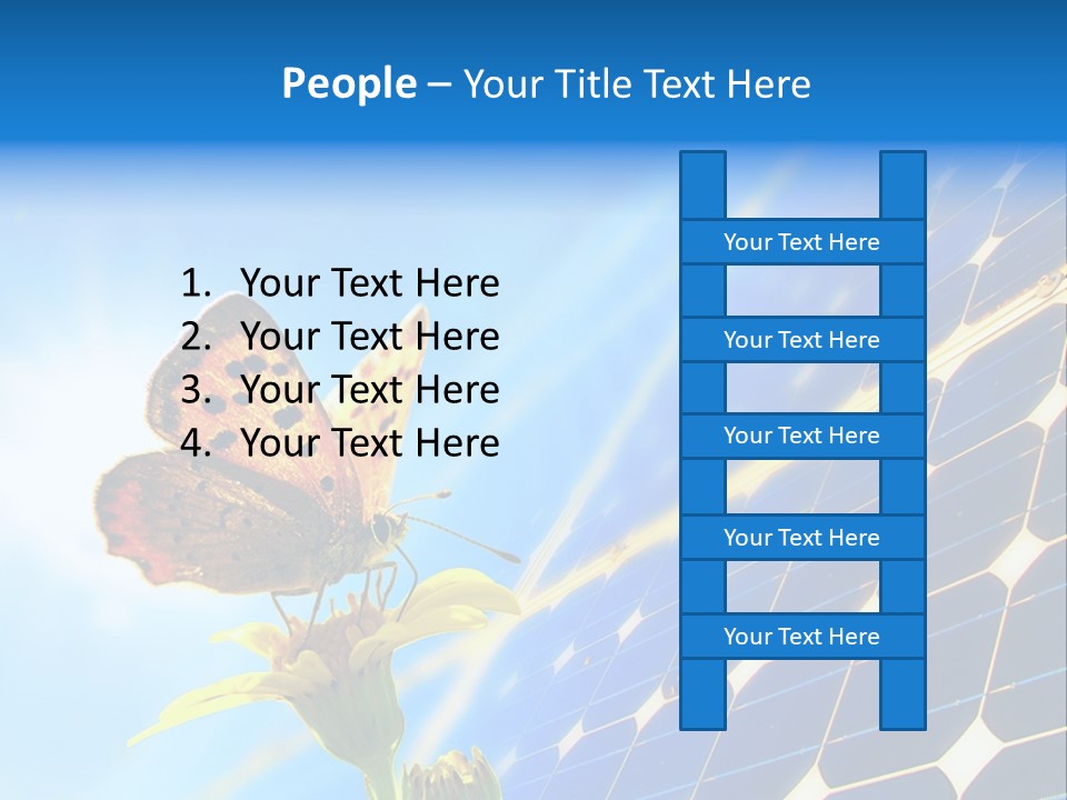 Butterfly Alternativ Blue PowerPoint Template