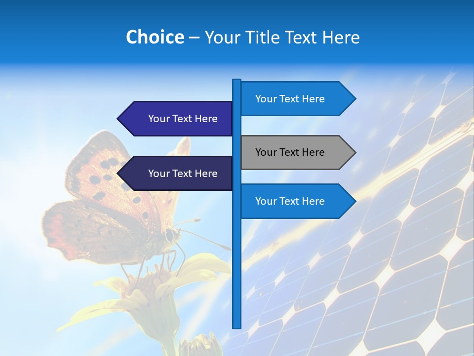 Butterfly Alternativ Blue PowerPoint Template
