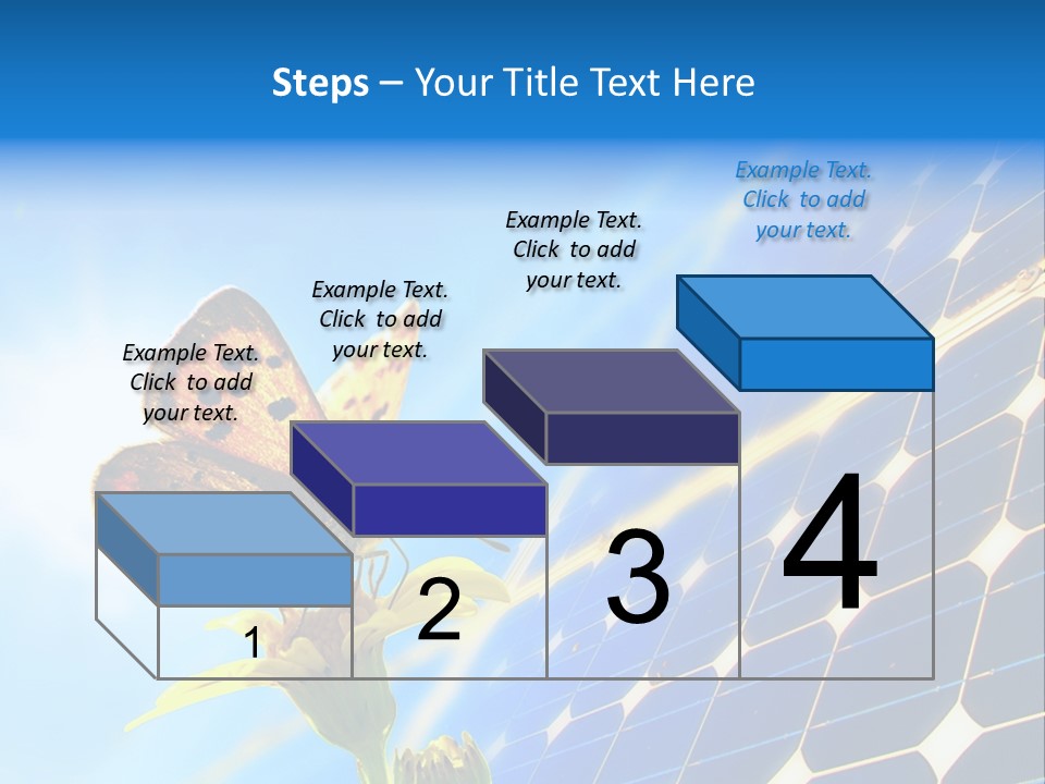 Butterfly Alternativ Blue PowerPoint Template