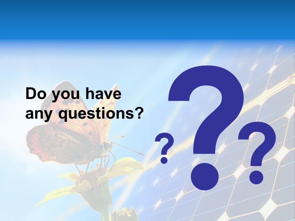 Butterfly Alternativ Blue PowerPoint Template