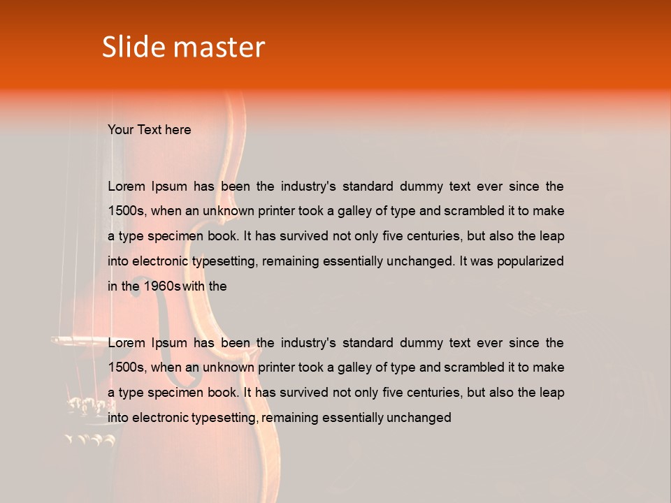 Entertainment Antique Viola PowerPoint Template