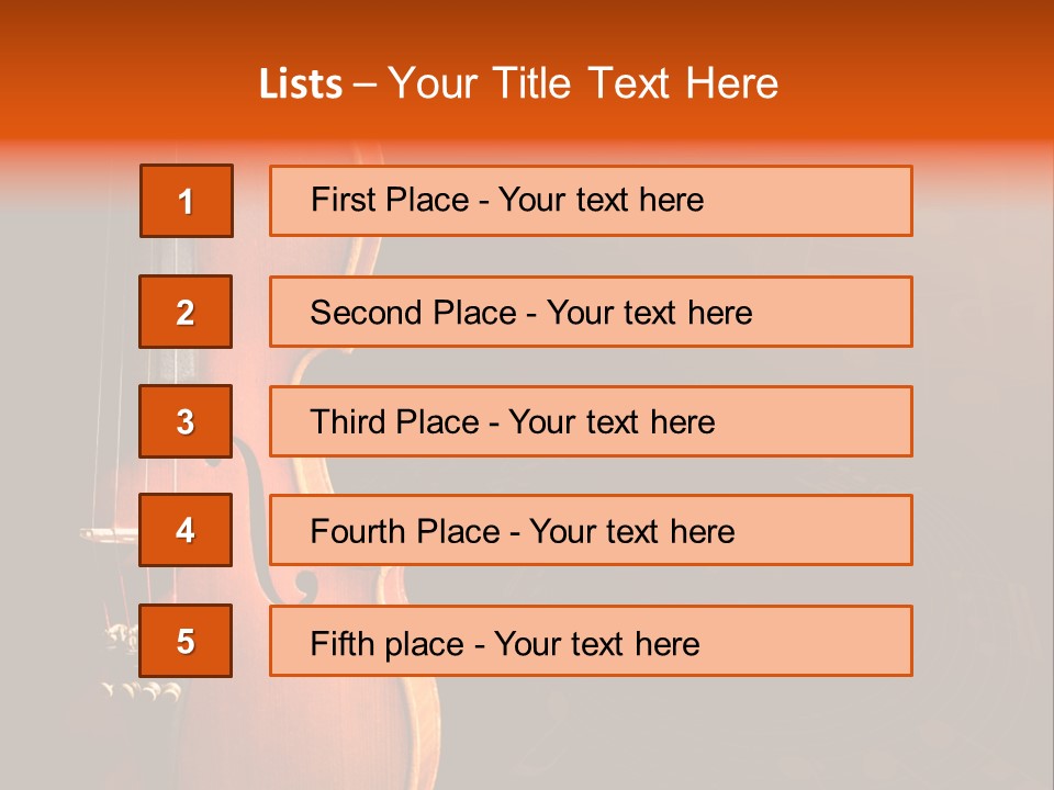 Entertainment Antique Viola PowerPoint Template