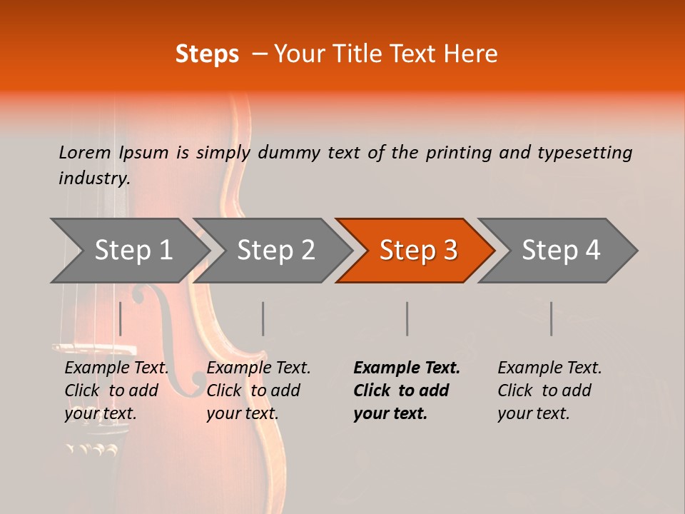 Entertainment Antique Viola PowerPoint Template