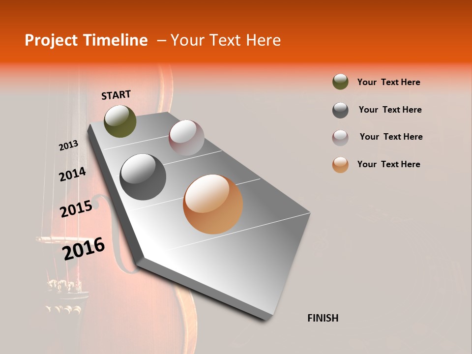 Entertainment Antique Viola PowerPoint Template