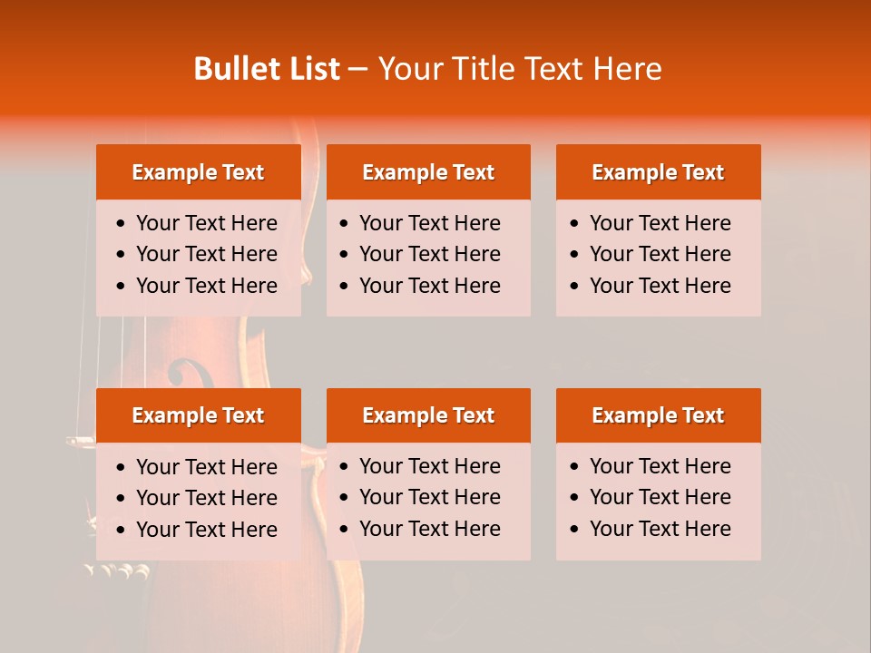 Entertainment Antique Viola PowerPoint Template