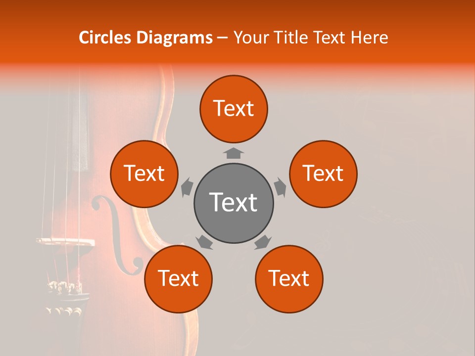Entertainment Antique Viola PowerPoint Template