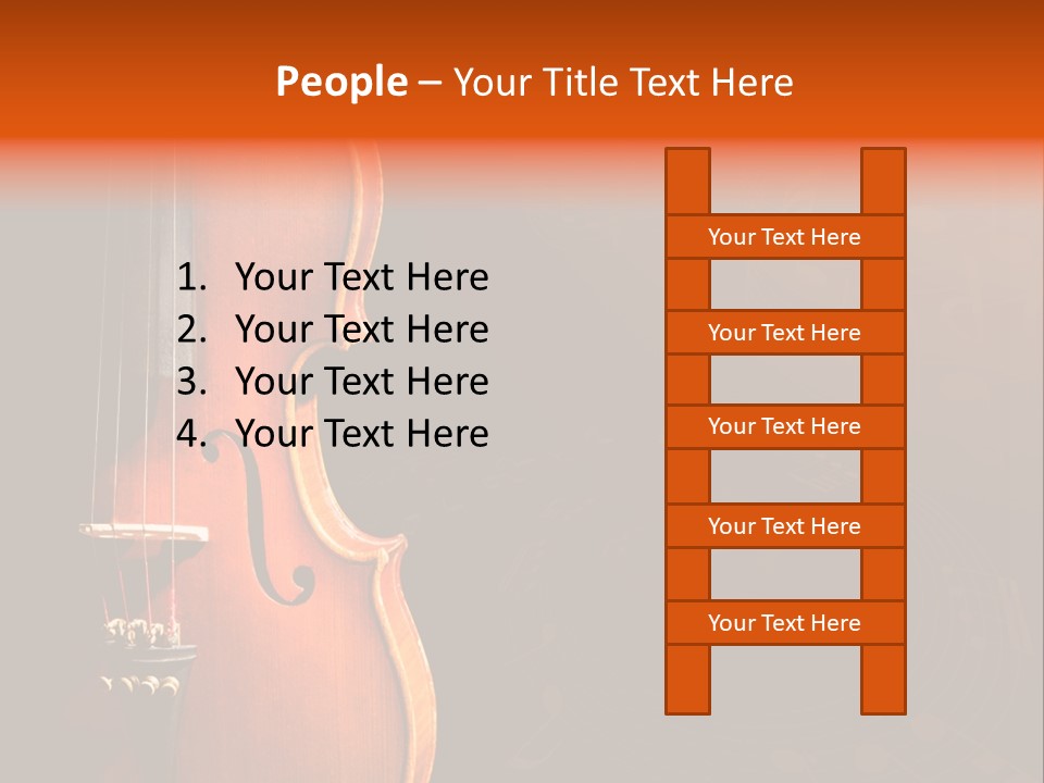 Entertainment Antique Viola PowerPoint Template