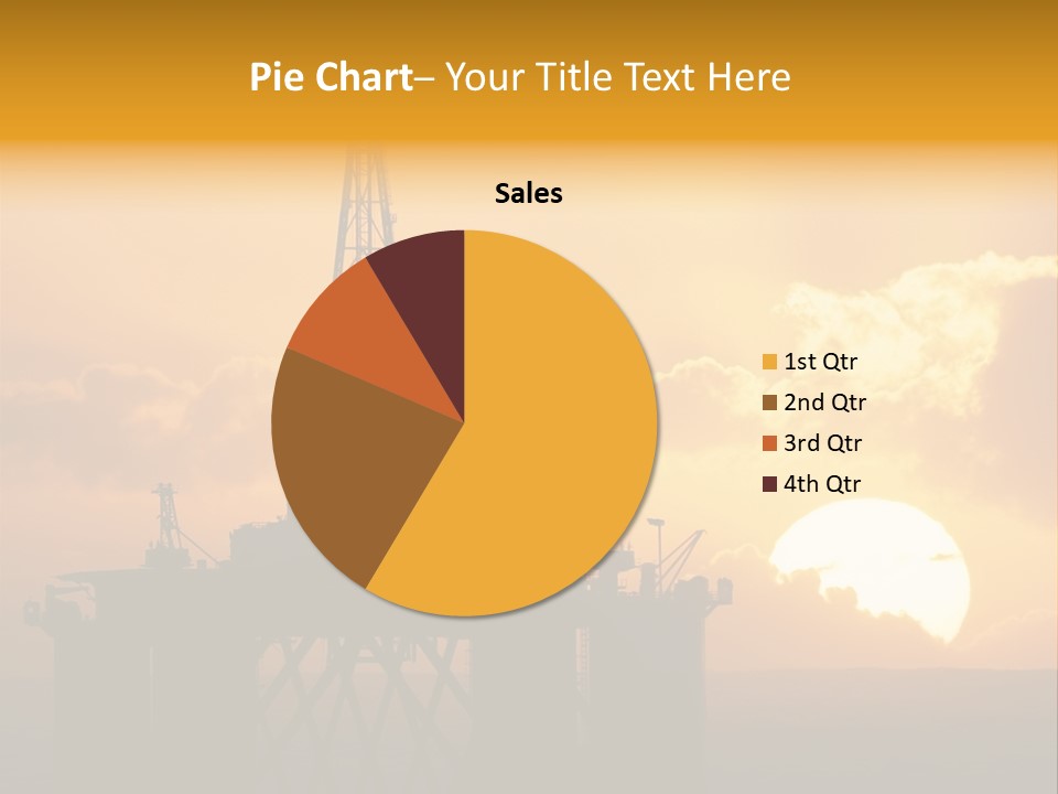Rig Sunset Silhouette PowerPoint Template