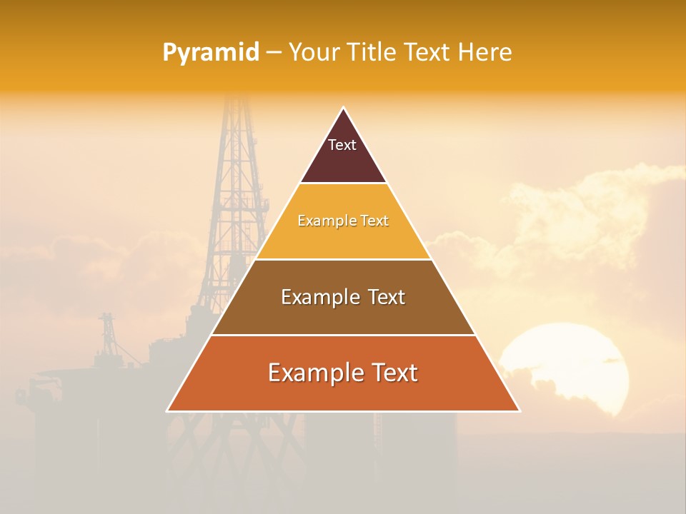 Rig Sunset Silhouette PowerPoint Template