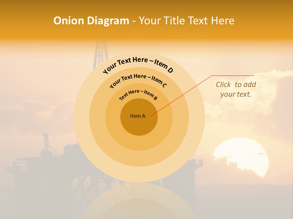 Rig Sunset Silhouette PowerPoint Template