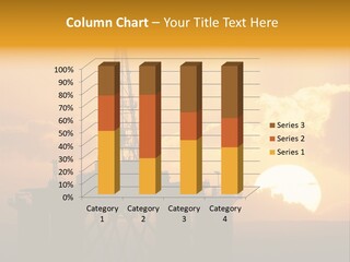 Rig Sunset Silhouette PowerPoint Template