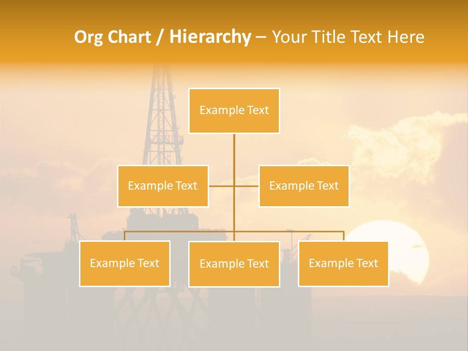 Rig Sunset Silhouette PowerPoint Template
