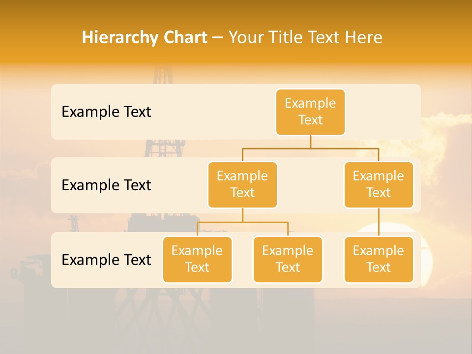 Rig Sunset Silhouette PowerPoint Template