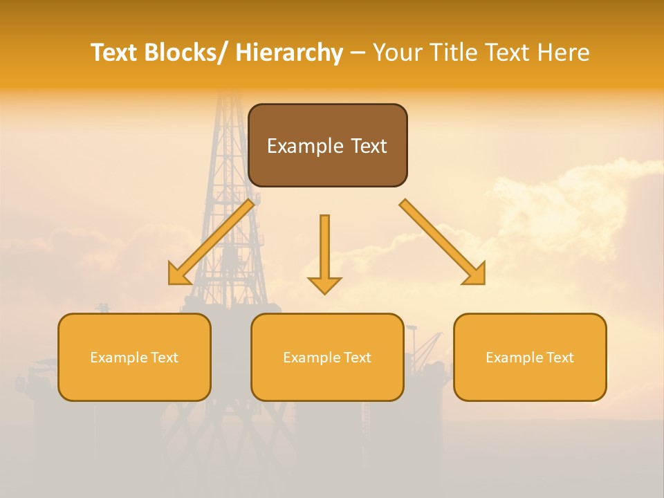Rig Sunset Silhouette PowerPoint Template
