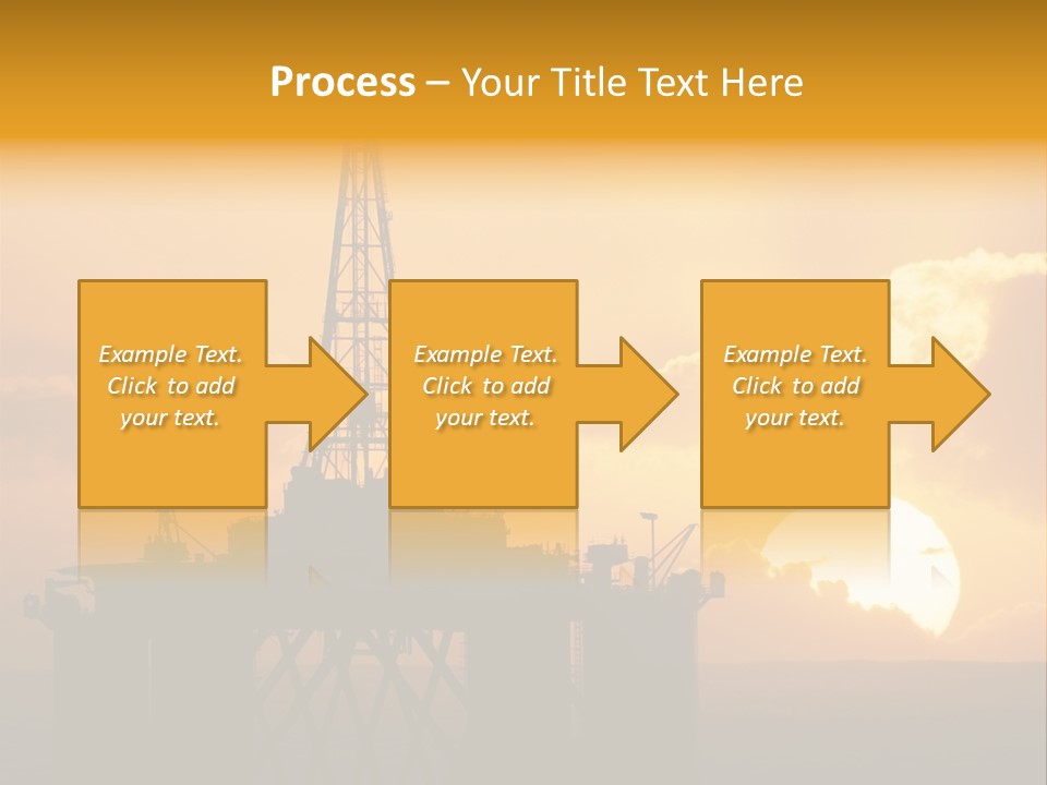 Rig Sunset Silhouette PowerPoint Template