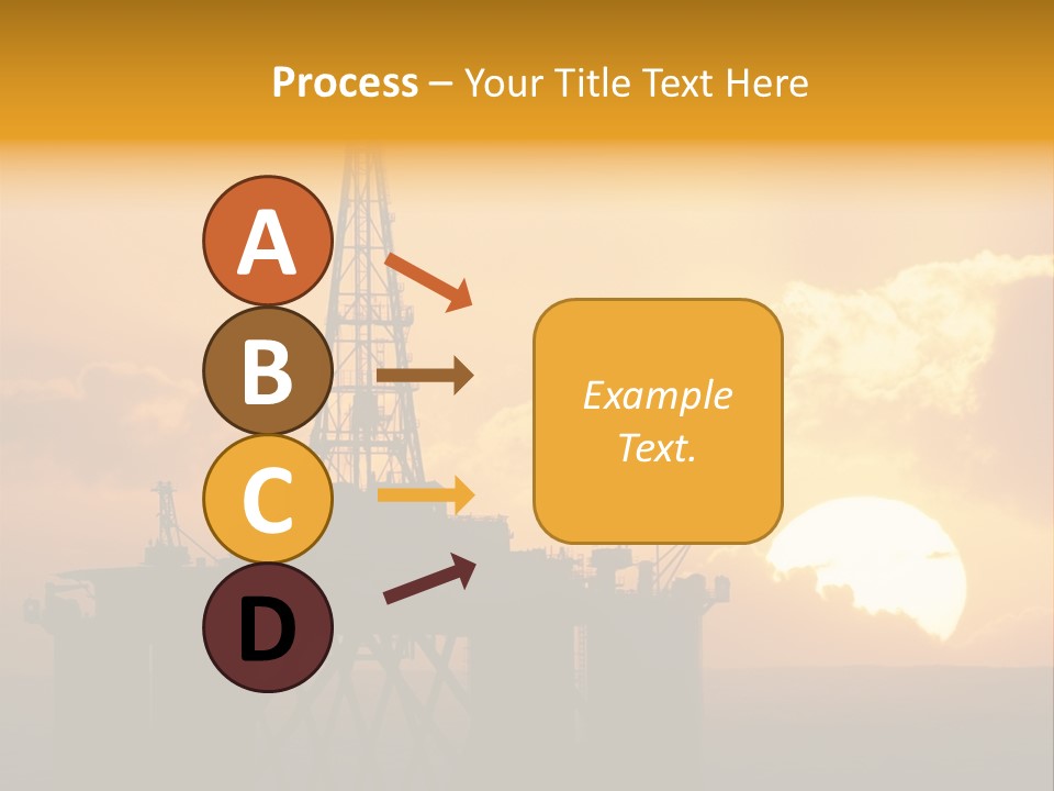 Rig Sunset Silhouette PowerPoint Template