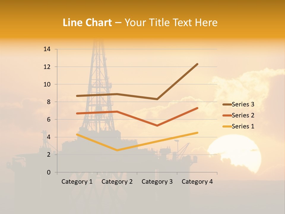 Rig Sunset Silhouette PowerPoint Template