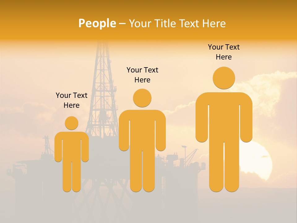 Rig Sunset Silhouette PowerPoint Template