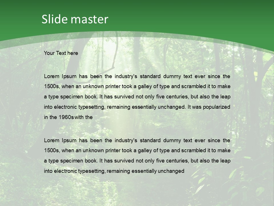 Through Misty Spring PowerPoint Template