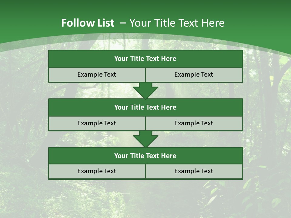 Through Misty Spring PowerPoint Template