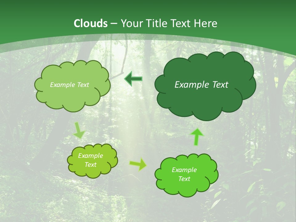 Through Misty Spring PowerPoint Template