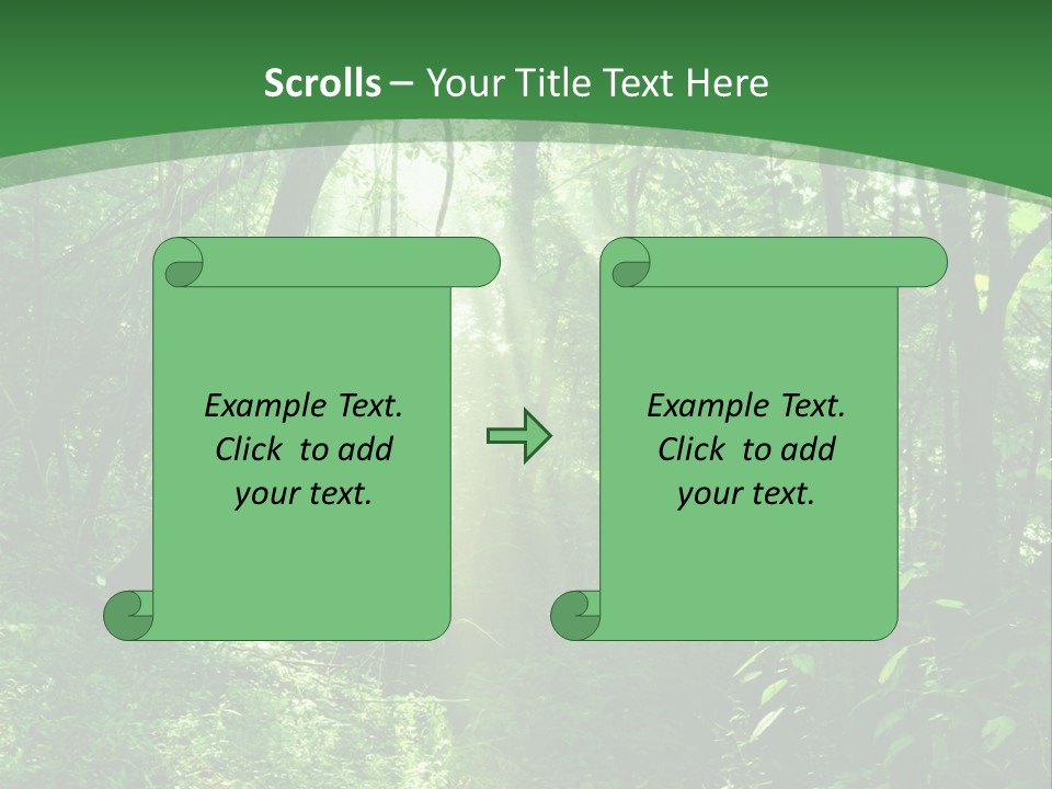 Through Misty Spring PowerPoint Template
