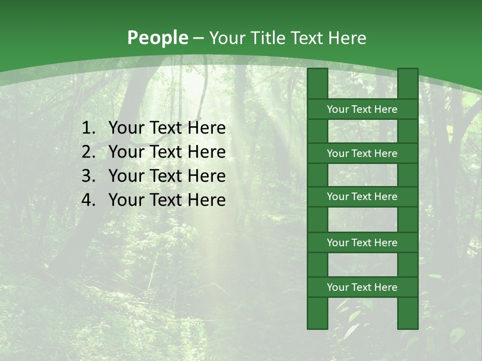 Through Misty Spring PowerPoint Template