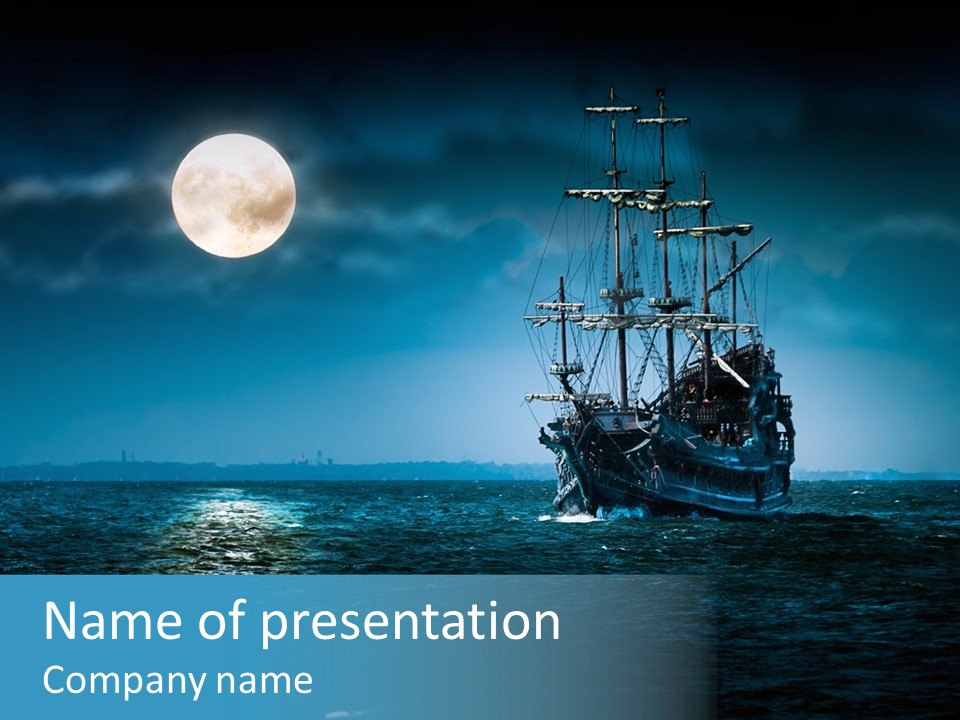 Marine Dark Ghost PowerPoint Template