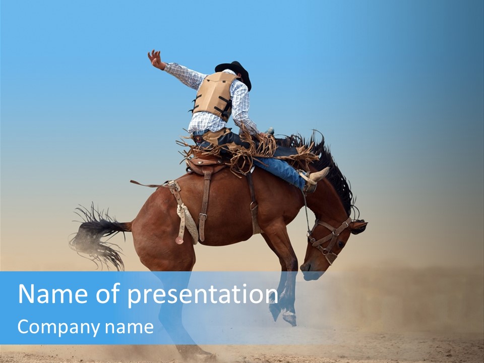 Horse Male Action PowerPoint Template