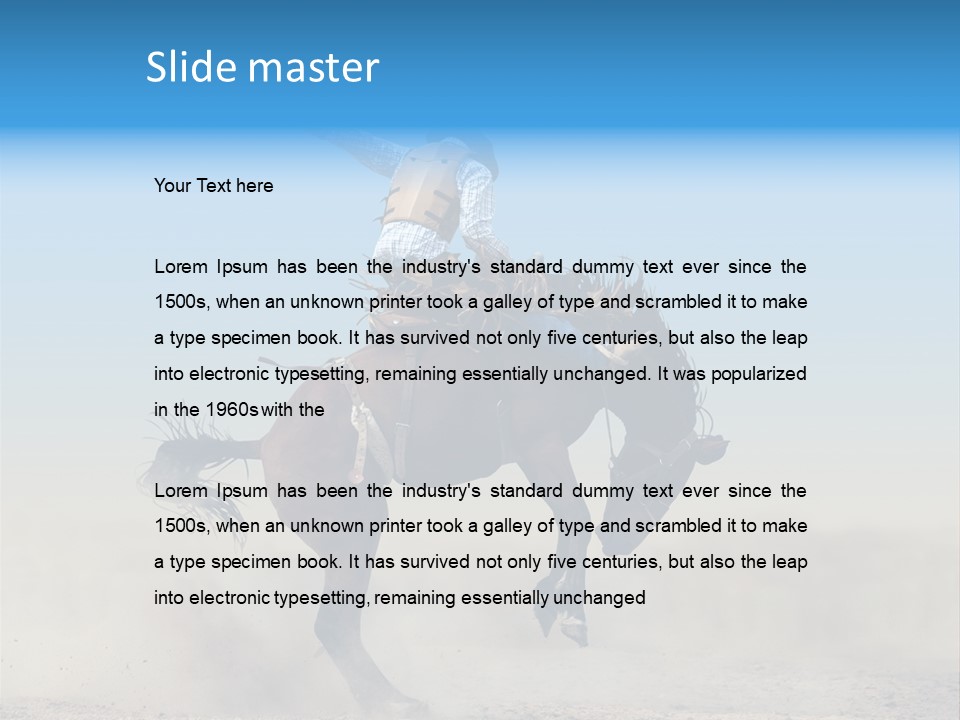 Horse Male Action PowerPoint Template