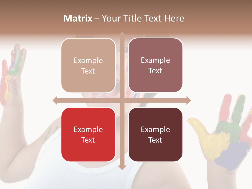 Isolated Hands Colorful PowerPoint Template