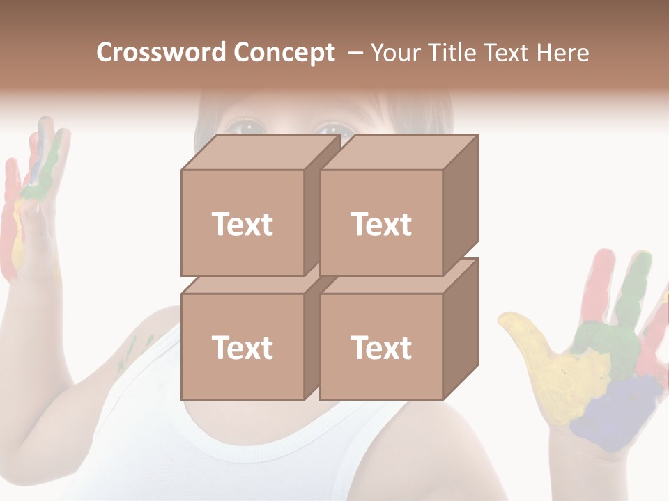 Isolated Hands Colorful PowerPoint Template