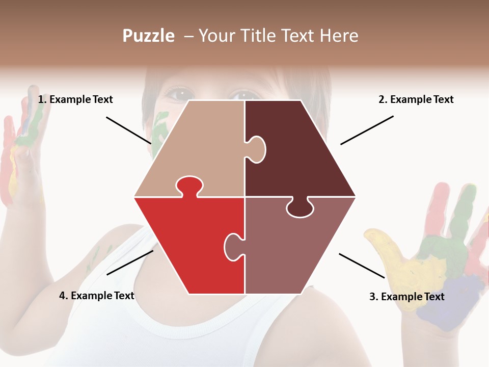 Isolated Hands Colorful PowerPoint Template