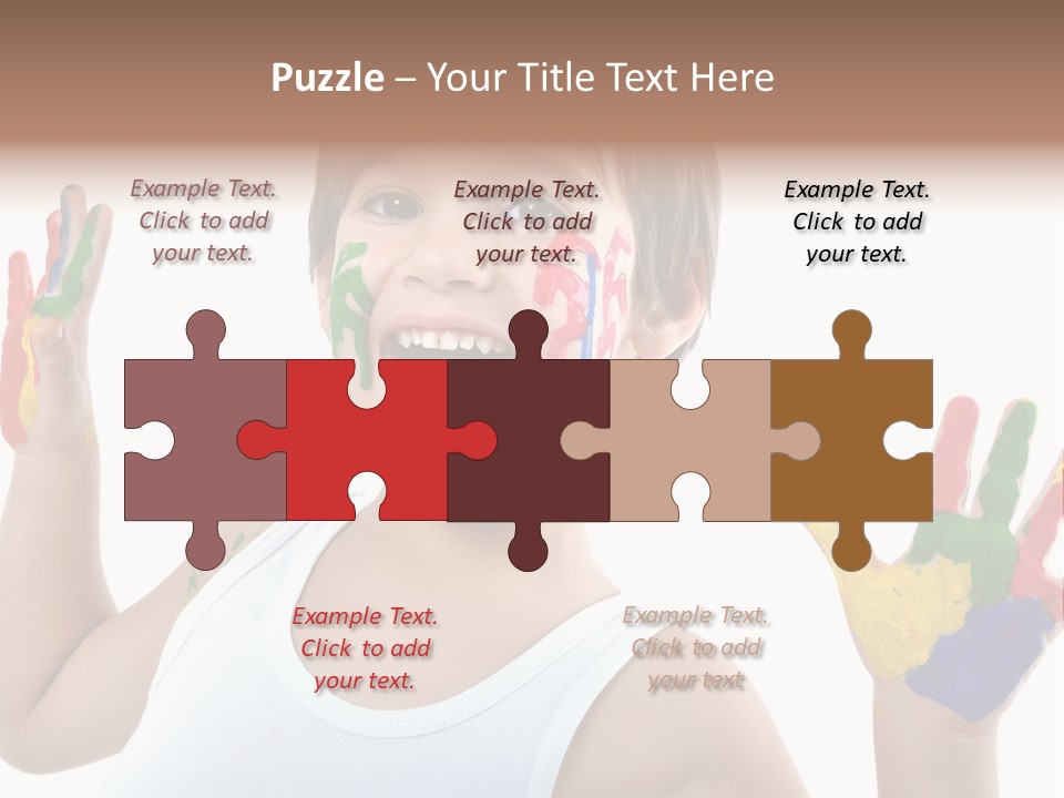 Isolated Hands Colorful PowerPoint Template