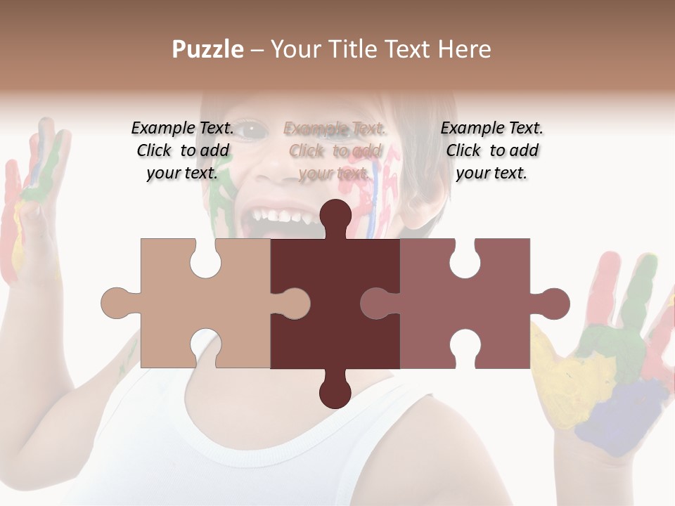 Isolated Hands Colorful PowerPoint Template