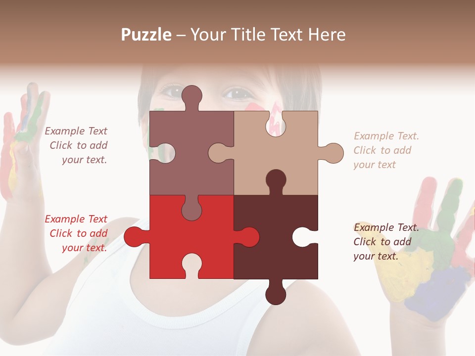 Isolated Hands Colorful PowerPoint Template