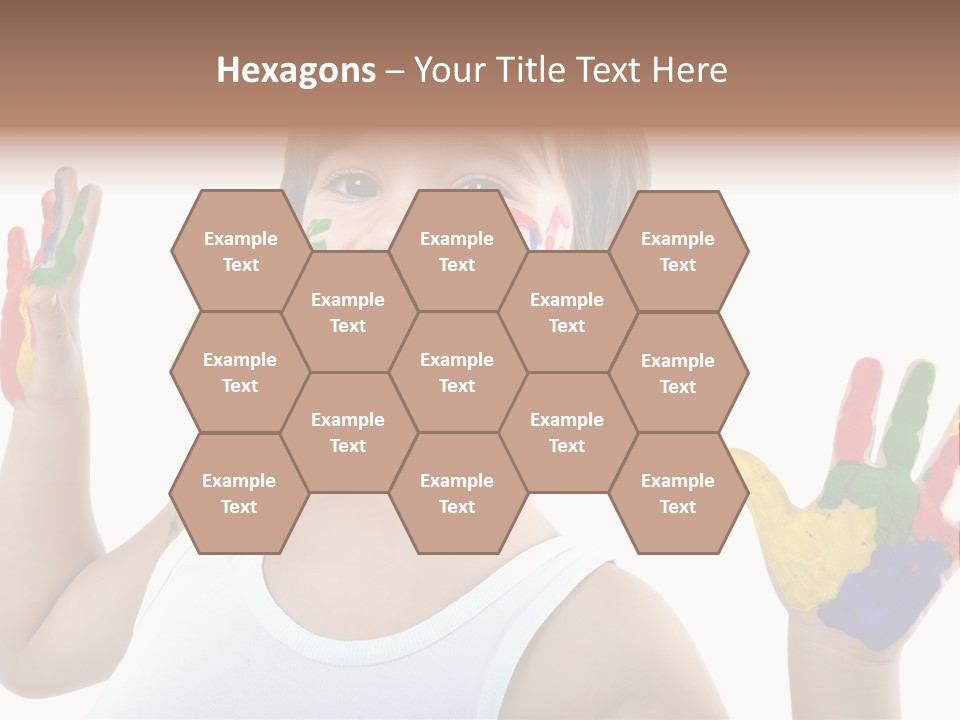 Isolated Hands Colorful PowerPoint Template