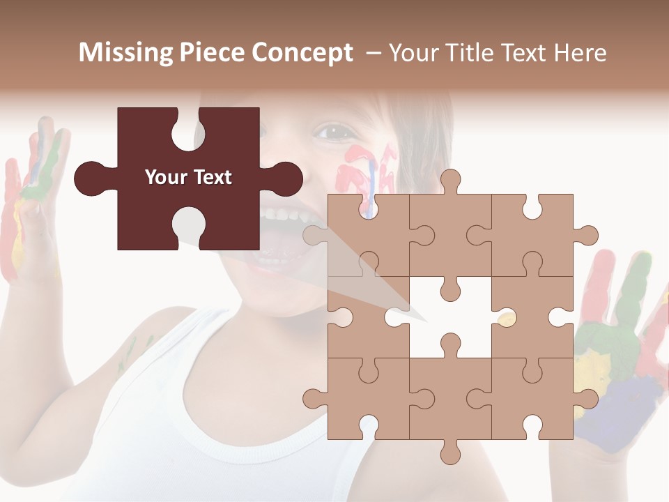 Isolated Hands Colorful PowerPoint Template