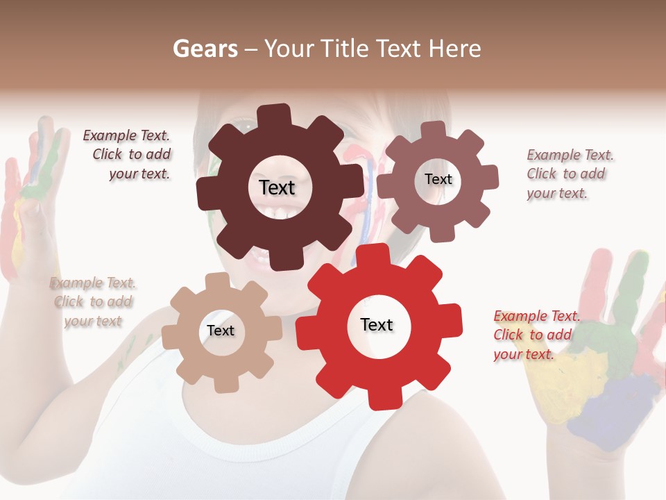 Isolated Hands Colorful PowerPoint Template