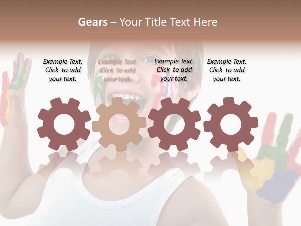 Isolated Hands Colorful PowerPoint Template