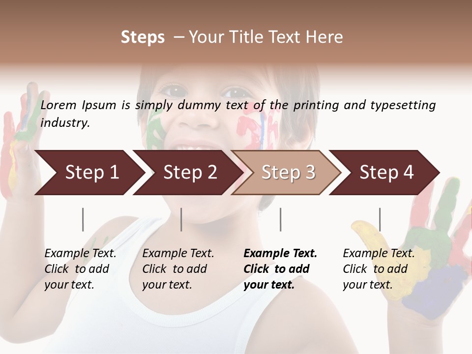 Isolated Hands Colorful PowerPoint Template