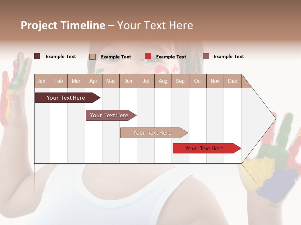 Isolated Hands Colorful PowerPoint Template